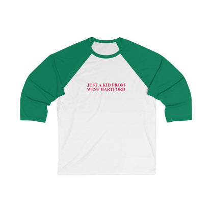 Just a kid from West Hartford baseball tee. West Hartford Connecticut tee shirts, hoodies sweatshirts, mugs, other apparel, home gifts, and souvenirs. Proceeds of this collection go to help Finding Connecticut’s brand. Free USA shipping. 
just a kid from west hartford // West hartford connecticut unisex shirt  // finding connecticut