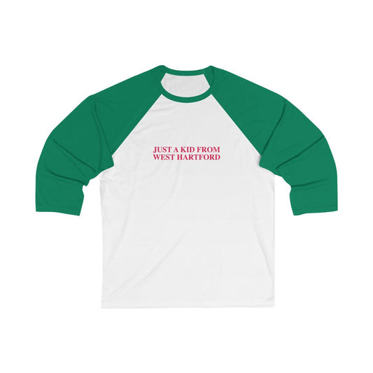 Just a kid from West Hartford baseball tee. West Hartford Connecticut tee shirts, hoodies sweatshirts, mugs, other apparel, home gifts, and souvenirs. Proceeds of this collection go to help Finding Connecticut’s brand. Free USA shipping. 
just a kid from west hartford // West hartford connecticut unisex shirt  // finding connecticut