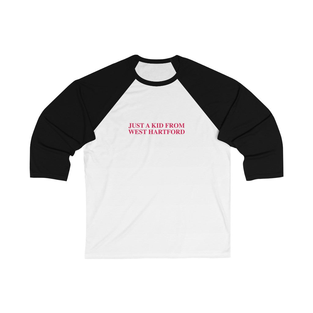 Just a kid from West Hartford baseball tee. West Hartford Connecticut tee shirts, hoodies sweatshirts, mugs, other apparel, home gifts, and souvenirs. Proceeds of this collection go to help Finding Connecticut’s brand. Free USA shipping. 

just a kid from west hartford // West hartford connecticut unisex shirt  // finding connecticut