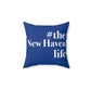 #thenewhavenlife Spun Polyester Square Pillow Free USA shipping   Proceeds help grow Finding Connecticut's website and brand.   Click here to go to our home page