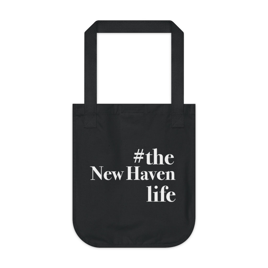#thenewhavenlife Organic Canvas Tote Bag  Free USA shipping   Proceeds help grow Finding Connecticut's website and brand.   Click here to go to our home page