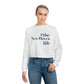 #thenewhavenlife Women's Cropped Fleece Pullover   Free USA shipping   Proceeds help grow Finding Connecticut's website and brand. 