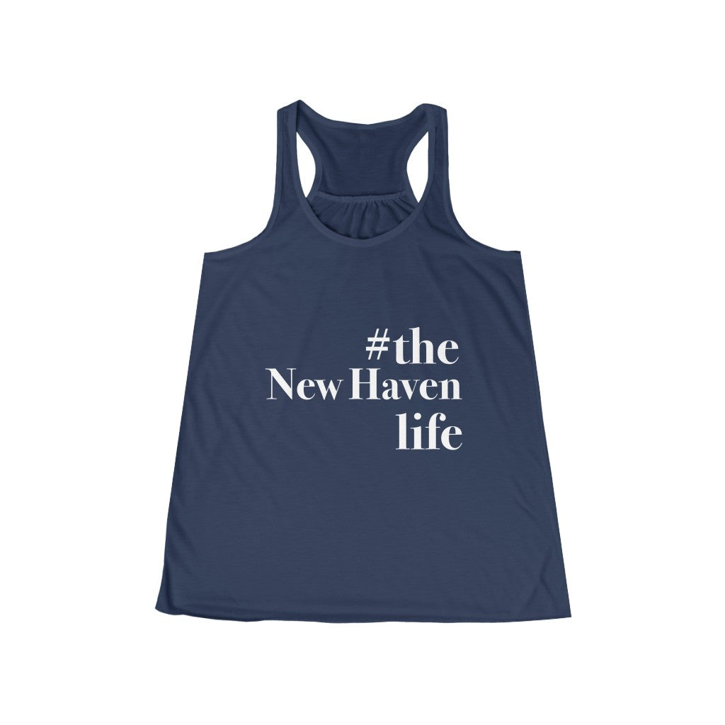 #thenewhavenlife Women's Flowy Racerback Tank Free USA shipping   Proceeds help grow Finding Connecticut's website and brand.   Click here to go to our home page