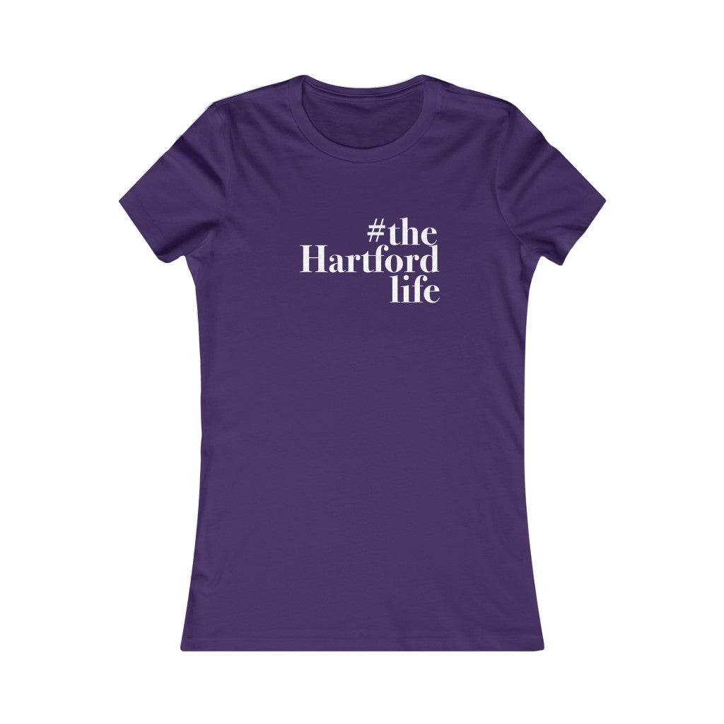  #thehartfordlife Women's Favorite Tee  Proceeds help grow Finding Connecticut's website and brand.   Click here to go back to our home page. 
#theahartfordlife // hartford connecticut womens t shirt // finding connecticut