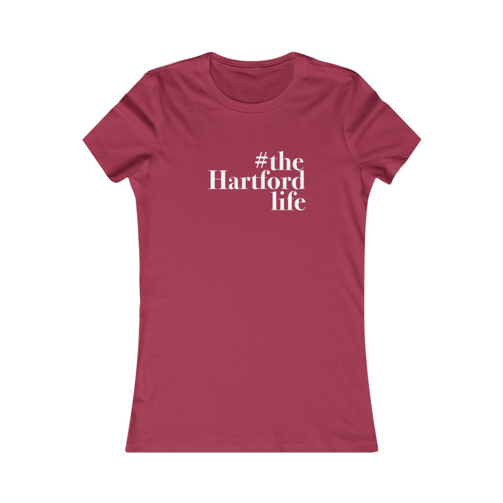  #thehartfordlife Women's Favorite Tee  Proceeds help grow Finding Connecticut's website and brand.   Click here to go back to our home page. 

#theahartfordlife // hartford connecticut womens t shirt // finding connecticut