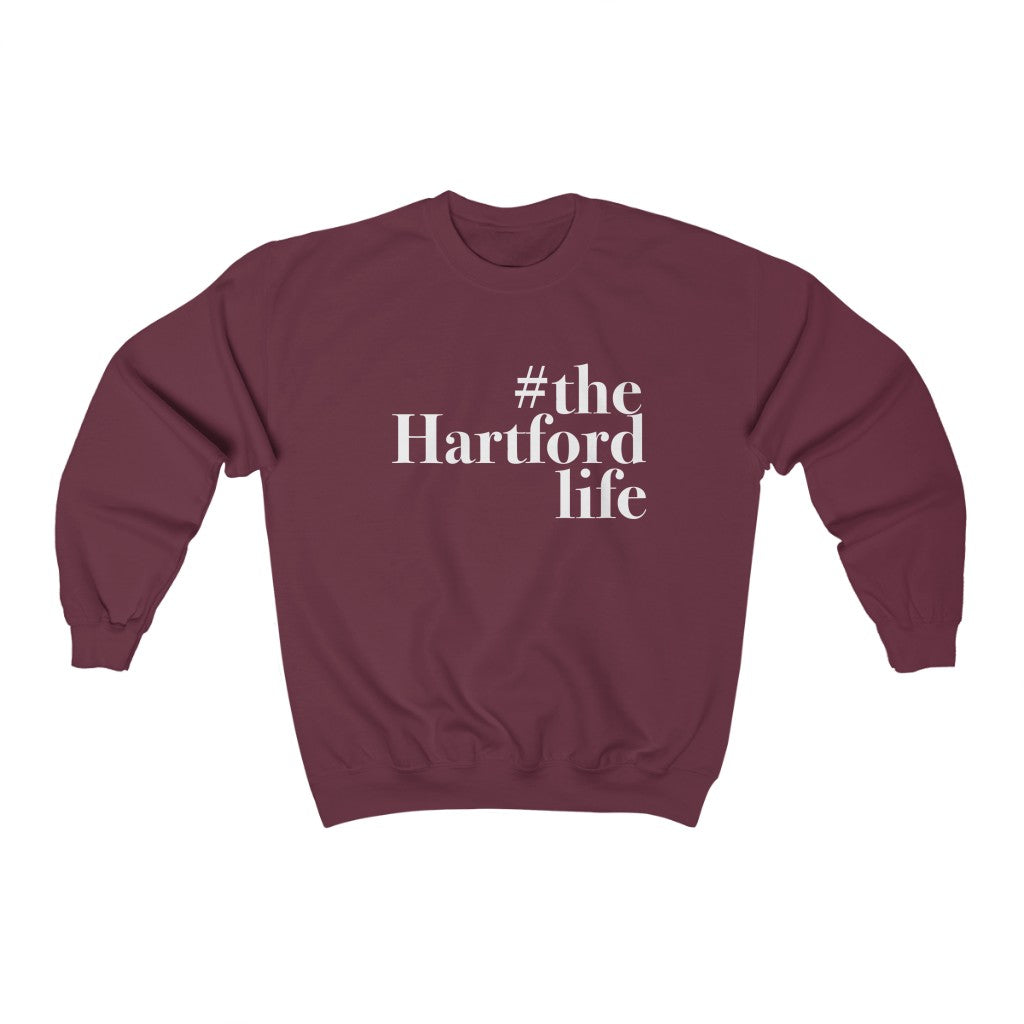 #thehartfordlife Spun Polyester Square Pillow   Proceeds help grow Finding Connecticut's website and brand.   Click here to go back to our home page. 
#thehartfordlife // hartford ct sweatshirt // finding connecticut