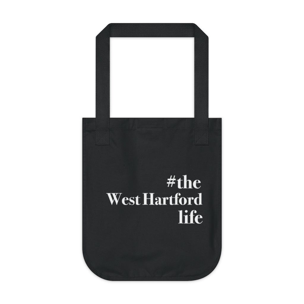 #thewesthartfordlife reusable tote bag. West Hartford Connecticut tee shirts, hoodies sweatshirts, mugs, other apparel, home gifts, and souvenirs. Proceeds of this collection go to help Finding Connecticut’s brand. Free USA shipping. 

#thewesthartfordlife // west hartford Connecticut tote bag /// finding connecticut