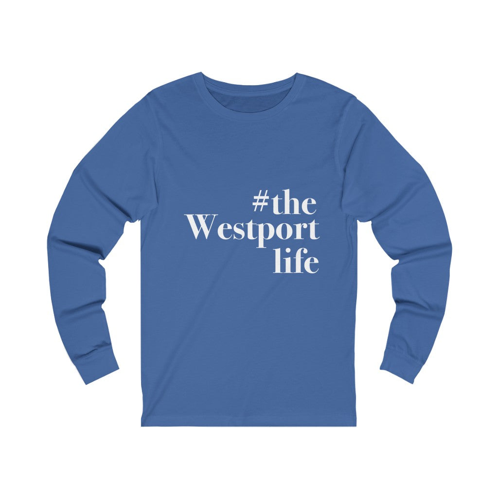 #thewestportlife Unisex Jersey Short Sleeve Tee  Do you live the #thewestportlife? Living the #thewestportlife is a lifestyle and proudly show it off the world that your beach of choice is Compo Beach and you support the local lifestyle.  Free USA shipping on all products.  Proceeds of this collection goes to help grow Finding Westport and Finding Connecticut’s brand.