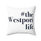 #thewestportlife Canvas Tote Bag  Do you live the #thewestportlife? Living the #thewestportlife is a lifestyle and proudly show it off the world that your beach of choice is Compo Beach and you support the local lifestyle.  Free USA shipping on all products.  Proceeds of this collection goes to help grow Finding Westport and Finding Connecticut’s brand.