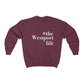 #thewestportlife Unisex Heavy Blend Crewneck Sweatshirt  Do you live the #thewestportlife? Living the #thewestportlife is a lifestyle and proudly show it off the world that your beach of choice is Compo Beach and you support the local lifestyle.  Free USA shipping on all products.  Proceeds of this collection goes to help grow Finding Westport and Finding Connecticut’s brand.