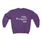 #thewestportlife Unisex Heavy Blend Crewneck Sweatshirt  Do you live the #thewestportlife? Living the #thewestportlife is a lifestyle and proudly show it off the world that your beach of choice is Compo Beach and you support the local lifestyle.  Free USA shipping on all products.  Proceeds of this collection goes to help grow Finding Westport and Finding Connecticut’s brand.