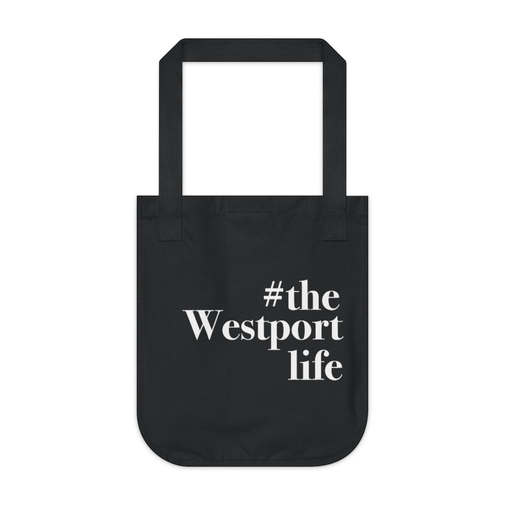  #thewestportlife Organic Canvas Tote Bag   Do you live the #thewestportlife? Living the #thewestportlife is a lifestyle and proudly show it off the world that your beach of choice is Compo Beach and you support the local lifestyle.  Free USA shipping on all products.  Proceeds of this collection goes to help grow Finding Westport and Finding Connecticut’s brand.